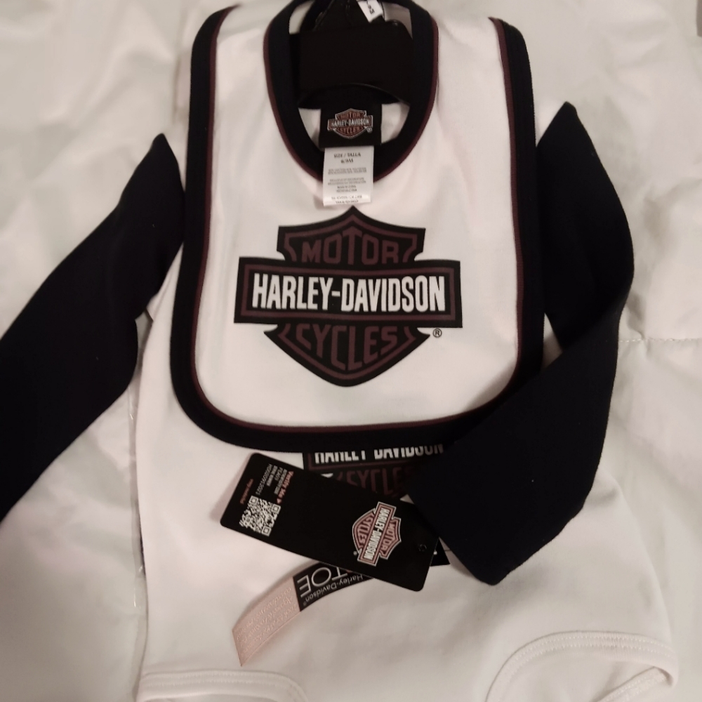 Harley Davidson 3-piece baby set 6/9 months